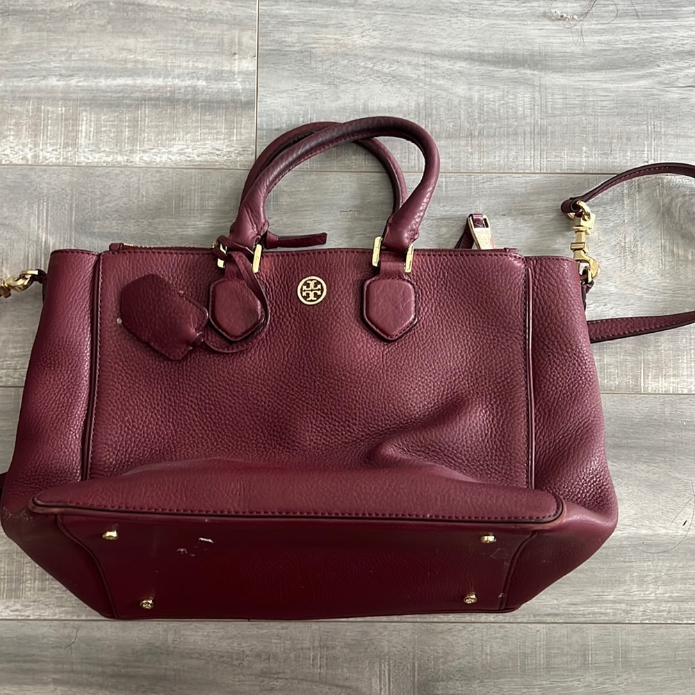 Tory Burch Burgundy shoulder  tote bag